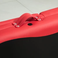 HOMCOM Lit/Table de Massage Cosmetique Pliable en Aluminium 3 Zones Noir et Rouge(m-5)