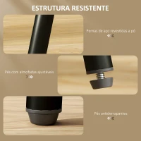 HOMCOM Conjunto de 2 Bancos de Bar Bancos Altos de Cozinha com Encosto em Vime Assento em PU Estrutura de Aço 45x50x97 cm Creme(m-6)