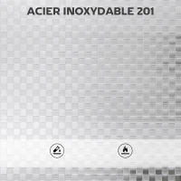 HOMCOM Desserte cuisine, chariot de service à 3 niveaux en acier inoxydable 201 avec poignées, roues, 60 x 35 x 77 cm, argenté(m-7)