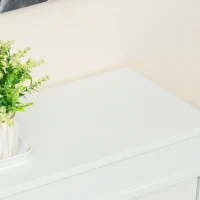 HOMCOM Armoire à Chaussures Meuble à Chaussures Rangement dim. 98L x 24l x 83H cm 4 Portes abattantes Double Niveau MDF Blanc(m-12)