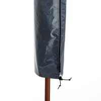 Outsunny Protección Cubierta de Sombrilla Parasol 178cm Tela Oxford Gris(m-7)