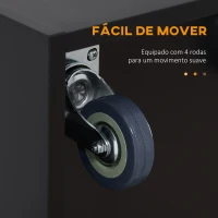 HOMCOM Ilha de Cozinha com Rodas Bancada de Aço Inoxidável 2 Gavetas 4 Portas e 2 Prateleiras Ajustáveis 145x45x93 cm Preto(m-6)