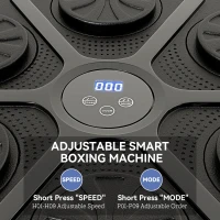 SPORTNOW Music Boxing Machine, Smart Bluetooth Boxing Machine Wall Mounted with 9 Speeds & Modes, LED Lights and Gloves, Punching Pad for Adults, Black(m-4)