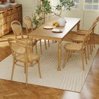 HOMCOM Maschinengewebter Teppich, 15 mm hoch, vielseitig einsetzbar, rutschfest, Cremeweiß(m-7)