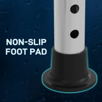 HOMCOM Height Adjustable Bath Stool, Aluminium Shower Stool with Non-Slip Pads for Elderly, Disabled, Seniors, Pregnant, Black(m-6)