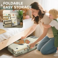 AIYAPLAY Space-Themed Baby Plat Mat Double Sided, Foldable, Water-Resistant for Outdoor/Indoor, 177 x 146 x 1.5cm(m-7)