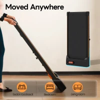 Folding Under Desk Treadmill with Adjustable Incline, LED Display, Magnetic Remote Control, 1-6 km/h Speed, 111L x 47.5W x 15H cm, Black(m-9)