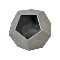 Niche pour chat polygonale avec veinure de bois, table d'appoint pour le canapé, 66x66x53 cm, Gris(m-10)
