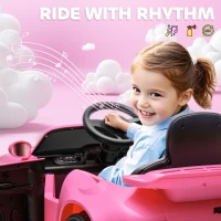 AIYAPLAY Licensed RUF CTR 2017-Yellowbird Electric Car for Kids, with Remote Control, Soft Start, MP3 Player, LED Lights, Pink(m-8)