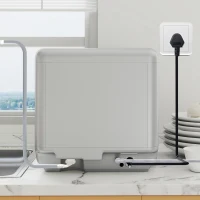 HOMCOM Table Top Dishwasher with Built-in 6L Water Tank, Mini Countertop Dishwasher with 6 Programs, 4 Place Settings, Silver Tone(m-9)