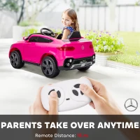 AIYAPLAY Mercedes-Benz GLC Licensed Kids Ride on Car with Remote Control, Soft Start, MP3, LED Headlights, Pink(m-5)