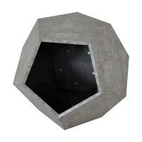 Niche pour chat polygonale avec veinure de bois, table d'appoint pour le canapé, 66x66x53 cm, Gris(m-9)