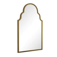 Miroir mural rectangulaire avec cadre en métal, pour salle de bain, salon, 61x3x101 cm, Bronze(m-8)