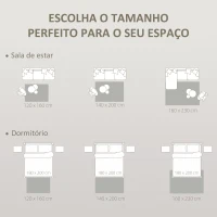 HOMCOM Tapete para Sala de Estar 120x160 cm Tapete Lavável à Máquina Pelo Longo Macio Estilo Moderno Cinza(m-6)