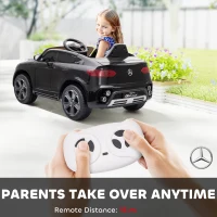 AIYAPLAY Mercedes-Benz GLC Licensed Kids Ride on Car with Remote Control, Soft Start, MP3, LED Headlights, Black(m-5)