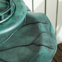 Outsunny Abbeveratoio per uccelli in Polipropilene,  Ø 50x113 cm, Verde-ottone(m-5)