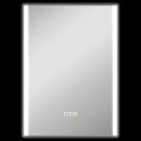 HOMCOM Espejo de Baño con Luz LED 70x50 cm con 3 Colores de Luz Función Antivaho Función de Memoria IP44 Horizontal/Vertical(m-1)