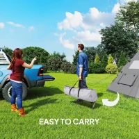 Outsunny 6 Men Tipi Tent with Carry Bag - Grey(m-8)