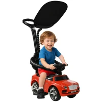 AIYAPLAY Bentley Bentayga Licensed 3-in-1 Baby Push Car,  Ride on Car Sliding Car with Canopy, Horn Music - Red(m-10)