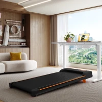 Folding Under Desk Treadmill with Adjustable Incline, LED Display, Magnetic Remote Control, 1-6 km/h Speed, 111L x 47.5W x 15H cm, Black(m-1)