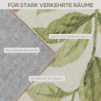 HOMCOM Landteppich, vielseitig einsetzbar, Polyester, leichte Pflege, rutschfest, Bunt(m-4)