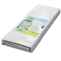 Outsunny Plásticos para Invernaderos 3,5x3x2 m Cubierta de Repuesto para Invernadero de Polietileno con 6 Ventanas y Puerta Enrollable Protección de Plantas para Jardín Blanco(m-1)