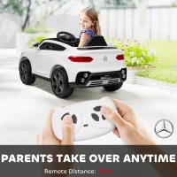 AIYAPLAY Mercedes-Benz GLC Licensed Kids Ride on Car with Remote Control, Soft Start, MP3, LED Headlights, White(m-5)