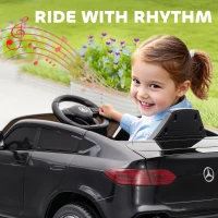 AIYAPLAY Mercedes-Benz GLC Licensed Kids Ride on Car with Remote Control, Soft Start, MP3, LED Headlights, Black(m-7)