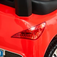 HOMCOM Carro Andador para Crianças de 18-36 Meses com Faróis Música Buzina Volante Compartimento de Armazenamento e Alça para Empurrar 63,5x28x36 Vermelho(m-11)