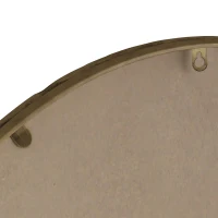 Specchio retro ovale con cornice in ferro, da parete per bagno, soggiorno, 65x3x100 cm, Oro(m-7)