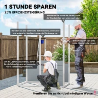 Outsunny Gereedschapsschuur Kunststof 1,14m² 151 x 92 x 193cm Gereedschapsschuur met Lessenaarsdak Bodem Raam Grijs(m-4)