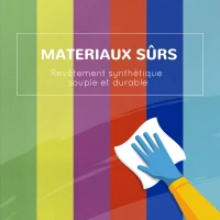 HOMCOM Parcours de motricité bébé 11PCS, module motricité bébé en mousse avec housse en polyuréthane et remplissage en EPE, multicolore(m-7)