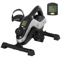 HOMCOM Mini vélo d'appartement, vélo d'exercice compact 8 niveaux résistance magnétique avec écran LCD 53 x 44 x 34 cm noir(m-10)