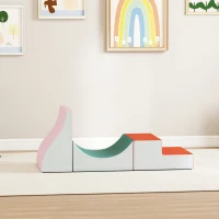 AIYAPLAY Juego de Escalada y Gateo de 3 Piezas para Niños Pequeños, Cuero Sintético, Espuma, Gris Claro(m-5)