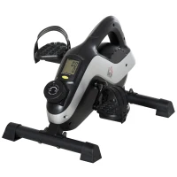 HOMCOM Mini vélo d'appartement, vélo d'exercice compact 8 niveaux résistance magnétique avec écran LCD 53 x 44 x 34 cm noir(m-11)