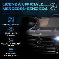 HOMCOM Macchina Elettrica per Bambini 3-8 Anni con Telecomando, Fari e Clacson, Nero(m-4)