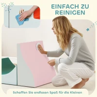 AIYAPLAY 3-delige Klim- en Kruipset voor Peuters, Kunstleer, Schuim, Lichtgrijs(m-7)