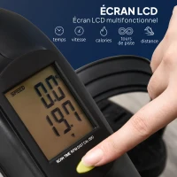 HOMCOM Mini vélo d'appartement, vélo d'exercice compact 8 niveaux résistance magnétique avec écran LCD 53 x 44 x 34 cm noir(m-5)