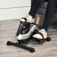HOMCOM Mini vélo d'appartement, vélo d'exercice compact 8 niveaux résistance magnétique avec écran LCD 53 x 44 x 34 cm noir(m-2)