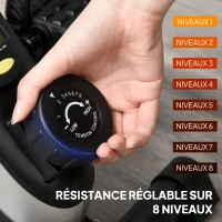 HOMCOM Mini vélo d'appartement, vélo d'exercice compact 8 niveaux résistance magnétique avec écran LCD 53 x 44 x 34 cm noir(m-4)