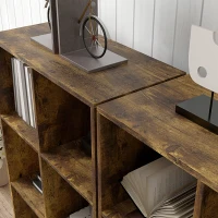 HOMCOM Bibliotecă Modernă Modulară cu 6 Compartimente din PAL, Maro(m-8)