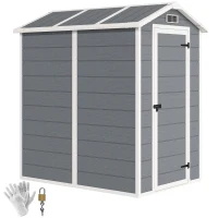 Outsunny Oprón Gradina din PP 131×186×198 cm – Gri(m-1)