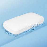 HOMCOM Viskoelastisches Kissen 91x40 cm aus Memory-Schaum mit ergonomischem Design für Seitenschlaf und Rückenlage in Creme(m-3)