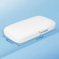 HOMCOM Cuscino in Schiuma Viscoelastica con Design Ergonomico, 91x40 cm, Crema(m-3)