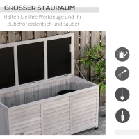 Outsunny tuinkast vurenhout 127 cm x 56 cm x 60 cm(m-5)