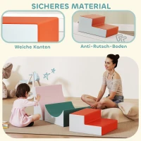 AIYAPLAY 3-delige Klim- en Kruipset voor Peuters, Kunstleer, Schuim, Lichtgrijs(m-6)