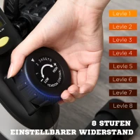 HOMCOM Mini Heimtrainer Pedaltrainer für Beintraining Pedal-Trainer mit Befestigungsgurt Anti-rutschmatte(m-4)