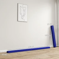 SPORTNOW Barra de equilibrio de 2,4 m, plegable, con base antideslizante, para niños a partir de 3 años, hasta 80 kg, azul(m-3)