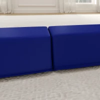 SPORTNOW Barra de equilibrio de 2,4 m, plegable, con base antideslizante, para niños a partir de 3 años, hasta 80 kg, azul(m-5)