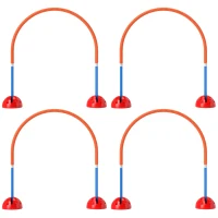 PawHut Juego de agilidad para perros de 4 piezas con 4 puertas de ancho ajustable, bolsa de transporte, para jardín, Azul(m-7)